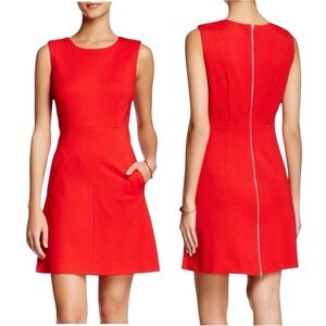 DIANE VON FURSTENBERG | DVF Carpreena Ponte Sleeveless Mini Dress Poppy Red 12